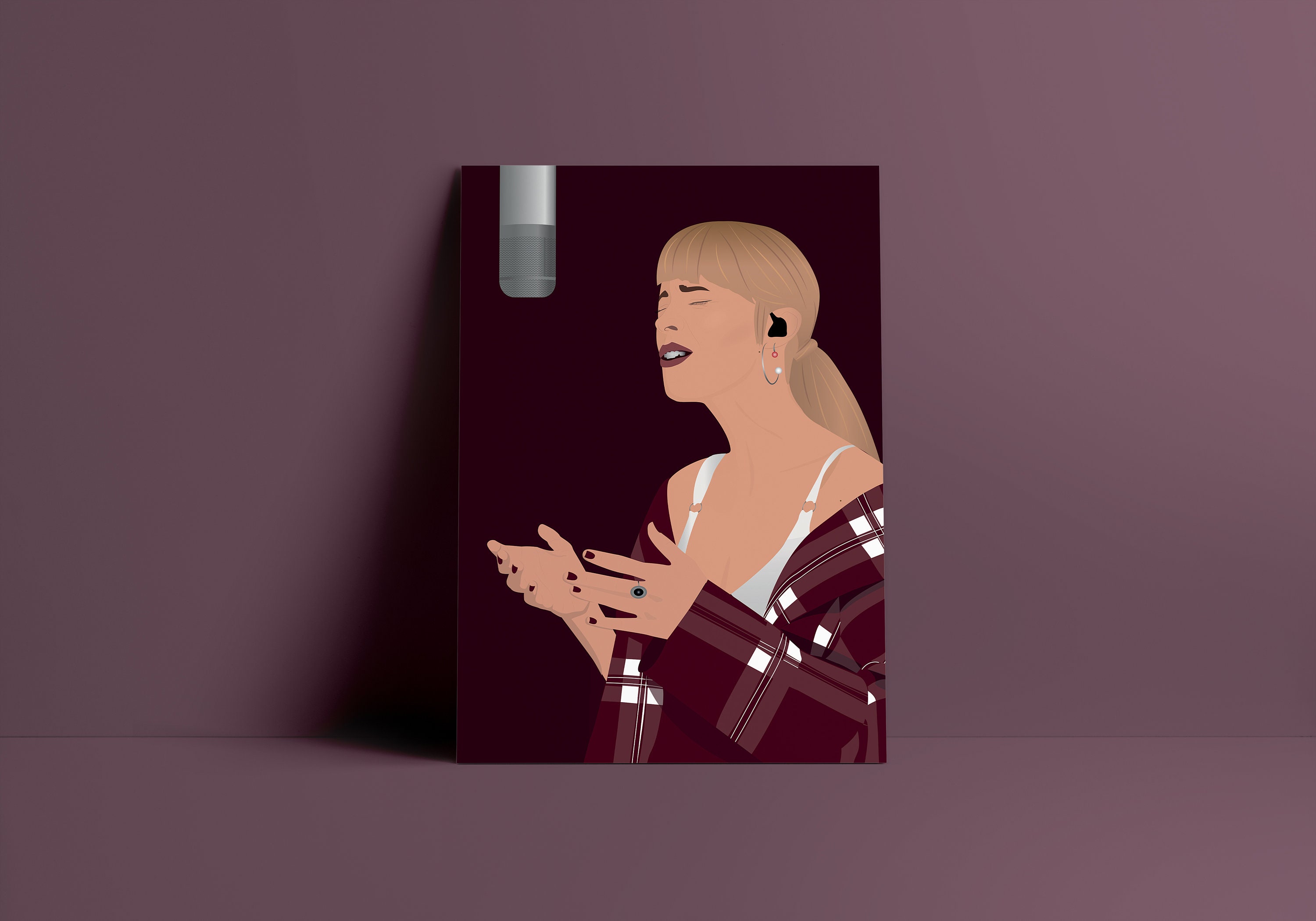 Illustratrice de La Chanteuse Angèle | Cadeau Original Décoration d'intérieur