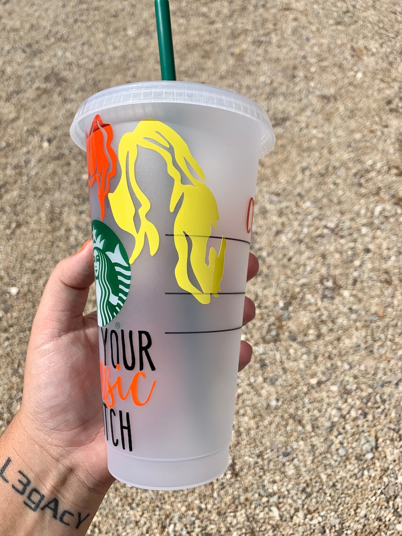 Hocus Pocus Starbucks Venti Reusable Cup/ Not Your Basic Witch Starbucks Venti Reusable Cup / Personalized Halloween Hocus Pocus cup image 4