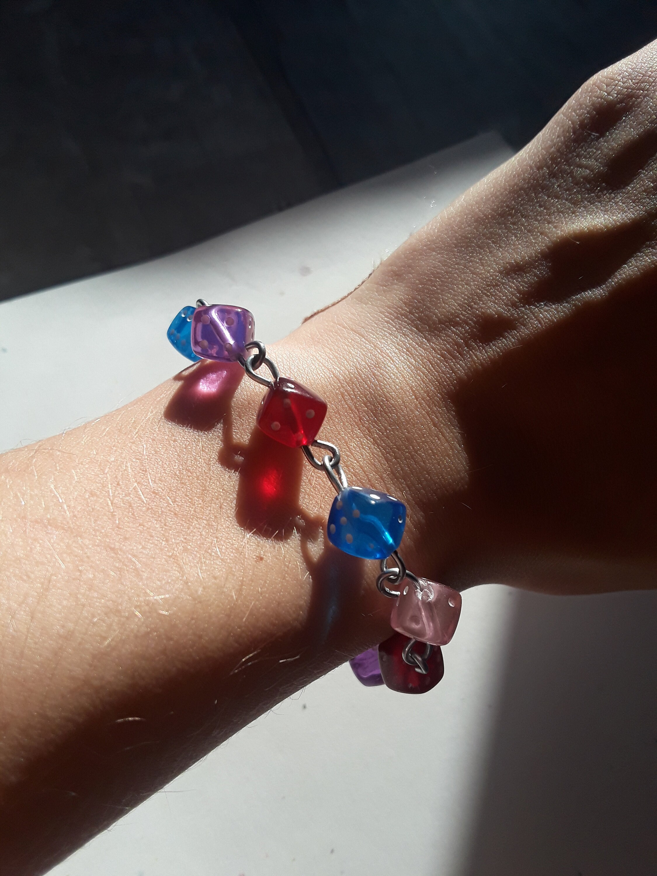 Dice Bracelet Transparent Dice Jewelry Indie Bracelets Etsy