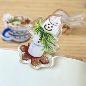 Set of 3 Christmas Food Acrylic Clips | Watercolor Planner Clips, Book Page Holder
