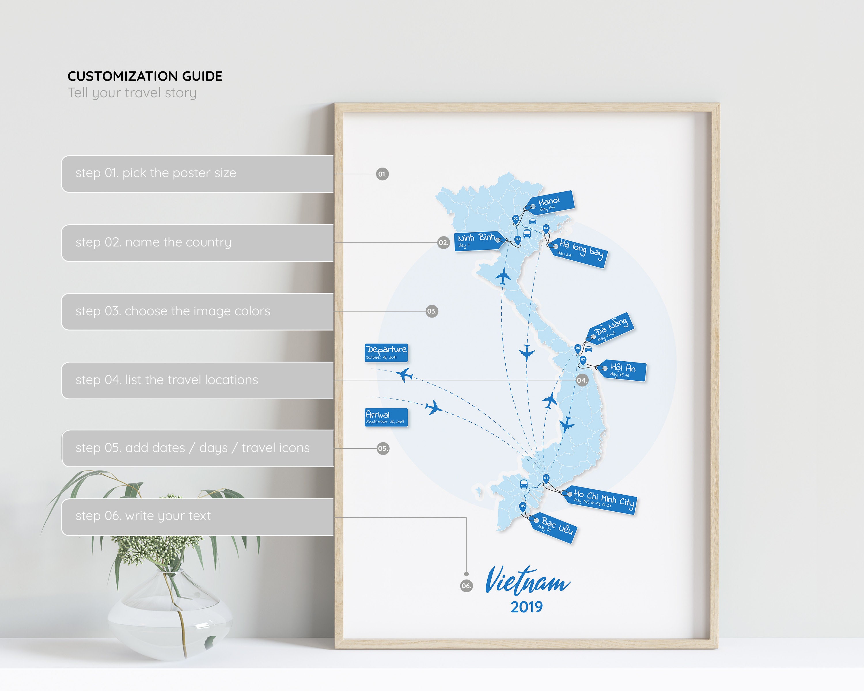 Custom Travel Map Route Our Anniversary Trip World - Etsy