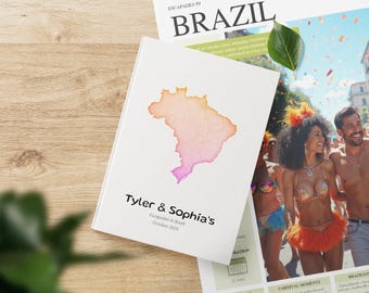Brazilian Customised Travel Notes, Personalised Adventure Journal, Unique Notebook for South American Escapades, Present for Wanderlust
