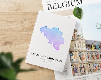 Belgium Travel Journal, Custom Belgian European Diary, Wanderlust Notebook for Belgian Cities and Cultural Adventures, Personal Gift
