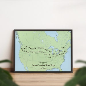 individuelle USA-Reisekarte, Roadtrip, personalisierte Abenteuerreise, Orte, an denen wir waren in Amerika, Landkartendekor, unsere Jubiläumsreise, Reiseposter