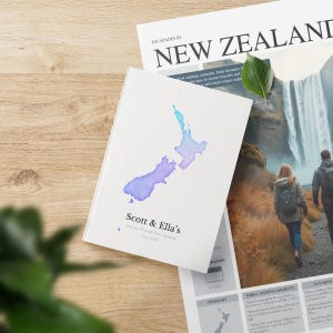 New Zealand Kiwi Adventure Planner, Custom Travel Diary, Unique Journal for Exploring New Zealand and Pacific Wonders, Gift for Trekking