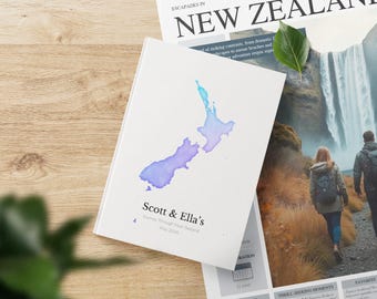 New Zealand Kiwi Adventure Planner, Custom Travel Diary, Unique Journal for Exploring New Zealand and Pacific Wonders, Gift for Trekking
