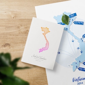 Journal de voyage Vietnam Asie du Sud-Est, journal d'aventures personnalisé, carnet parfait pour les voyages culturels vietnamiens, cadeau pour lui elle