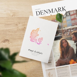 Denmark Danish Travel Journal, Personalized European Diary, Ideal Notebook for Scandinavian Journeys and Danish Adventures, Gift For Him