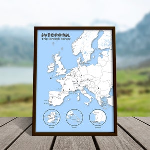 Interrail-Reisen, Interrail-Reise, Europa-Abenteuerreise, Europa-Reisekarte, Zugreise, Europakarte, Europakarte, Travel Map of Europe,