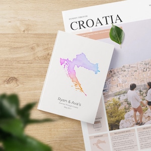 Croatia Adriatic Travel Planner, Personalized Wanderlust Journal, Unique Diary for Coastal Croatian Exploration, Christmas Holiday Gift