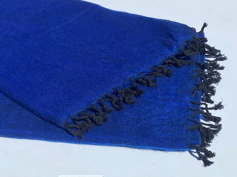 Yak Wool KING Size Blanket 280/152 Centimeters Royal Blue Soft Etsy