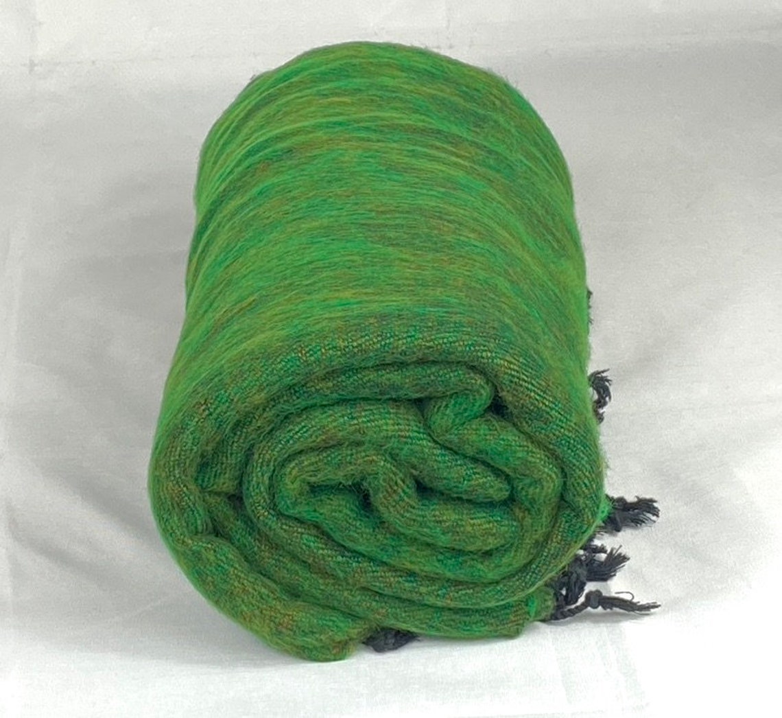 Yak Wool Blanket Kelly Green Soft Oversized Shawl/throws Etsy UK