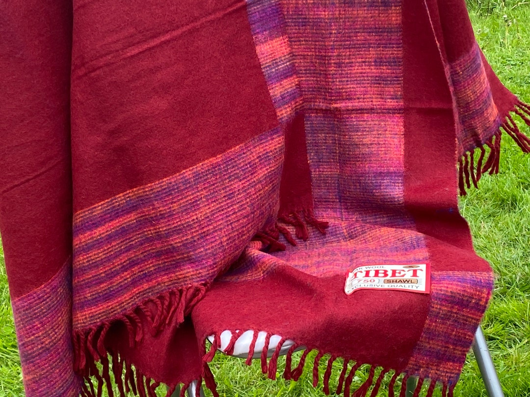 Tibetan Large Yak Wool Blanket Soft Oversized Shawl/throws Etsy