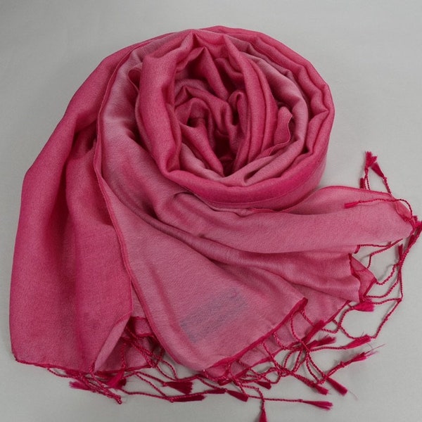 Ladies Cashmere Shawl\Oversized Travel Scarf\Light Weight Pashmina Wrap Pink Handwoven Nepal