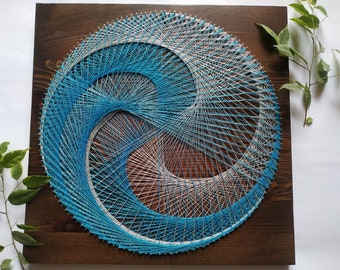 original painting with threads String Art