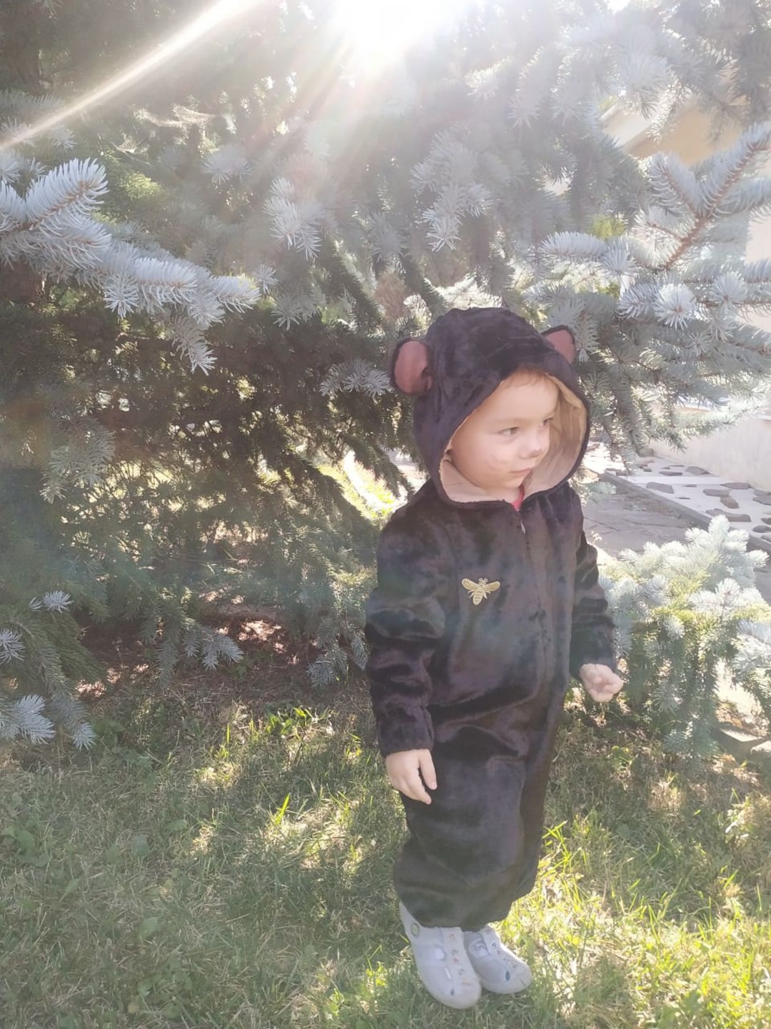 Bear Hoodie Costume Dress for Kids Halloween Cosplay Dress Up and Loungewear main image 1