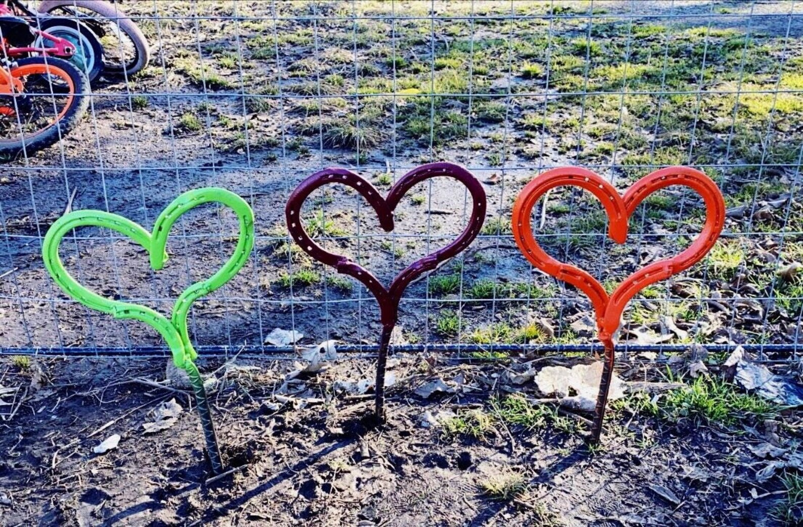 Heart yard art heart garden decor Etsy