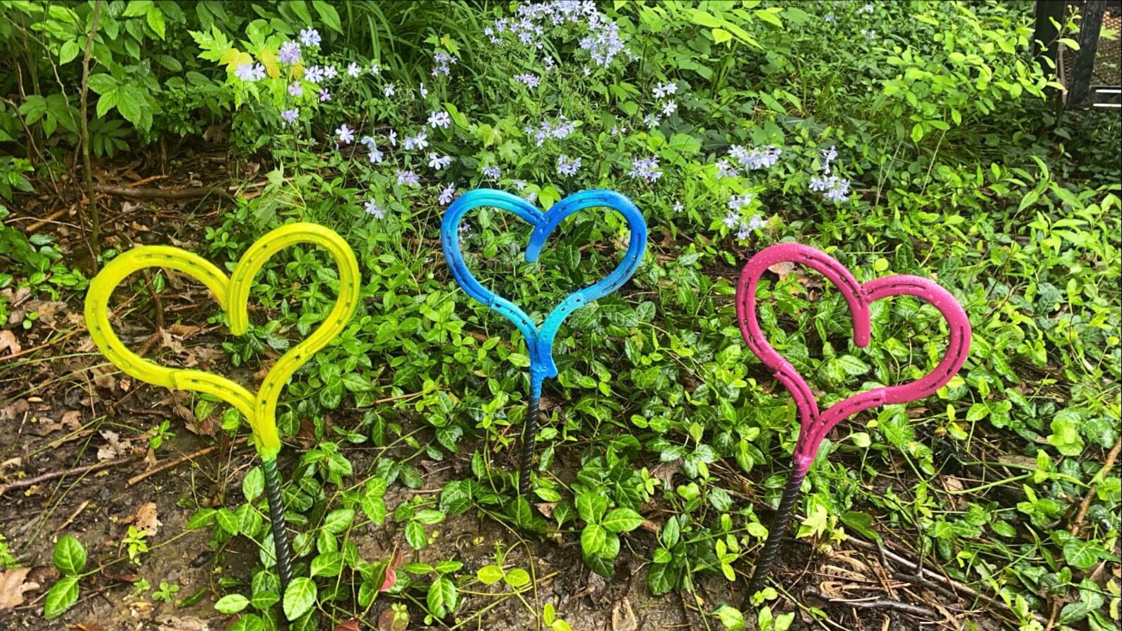 Heart yard art heart garden decor Etsy