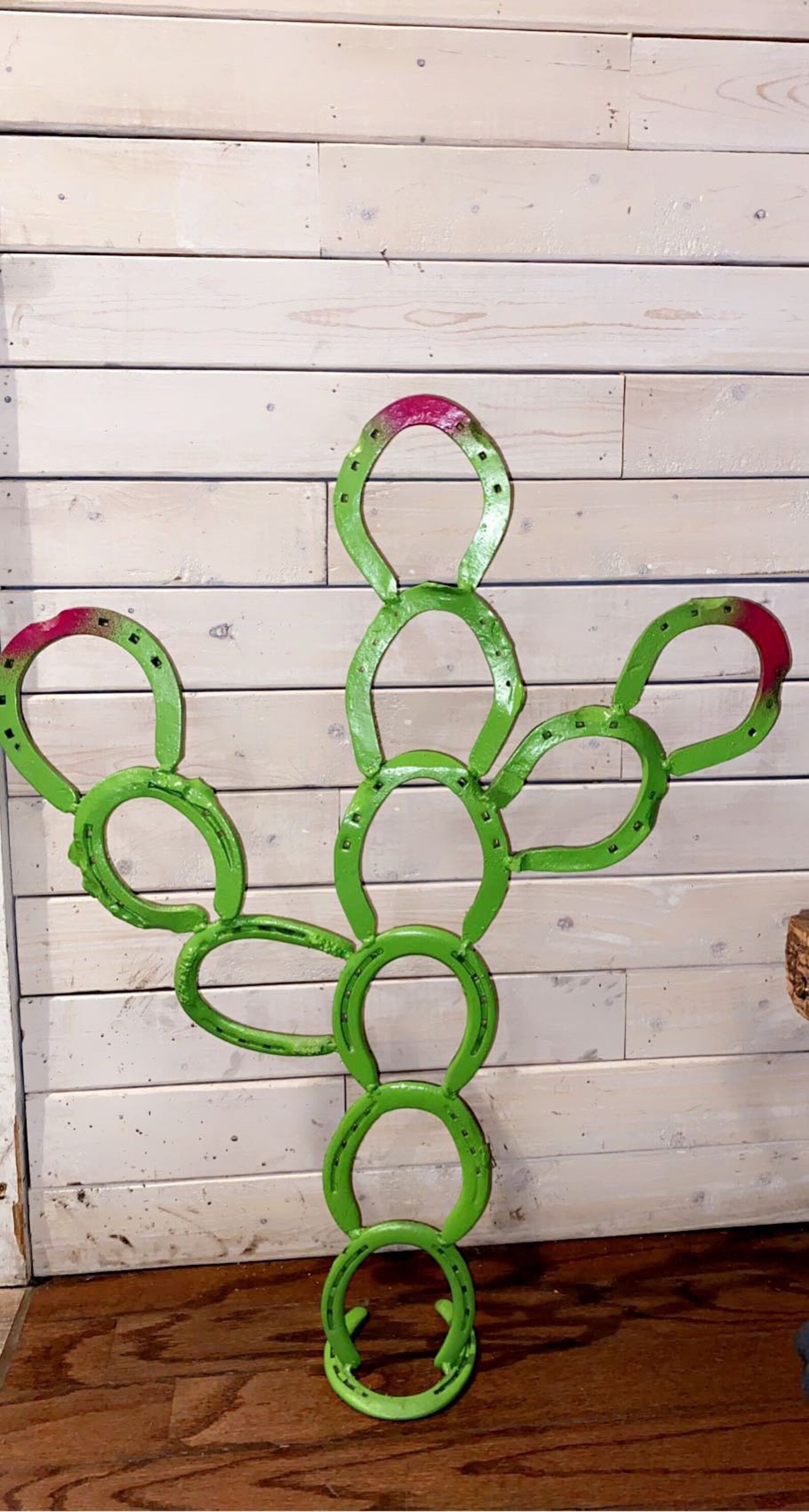 Cactus Horseshoe Cactus Yard Art Etsy