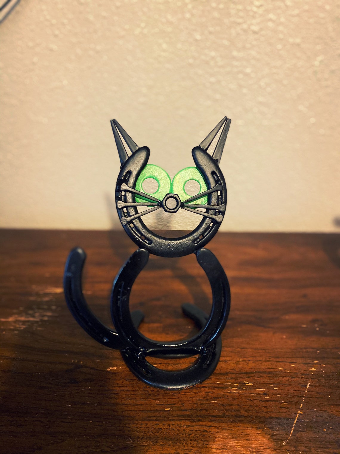 Horseshoe Black Cat Decor Yard ArtHorseshoe Art Etsy