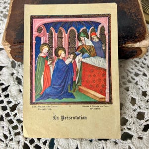 Authentische religiöse Vintage-Karte | Kommunion-Souvenir | Sakrale Kunst | Sammlung
