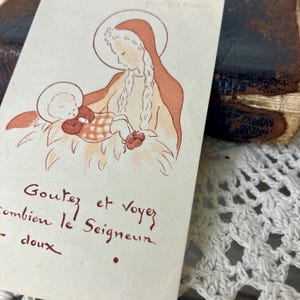 Authentische religiöse Vintage-Karte | Kommunion-Souvenir | Sakrale Kunst | Sammlung