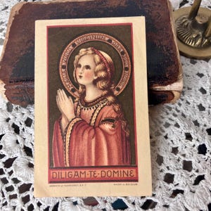 Authentische religiöse Vintage-Karte | Kommunion-Souvenir | Sakrale Kunst | Sammlung
