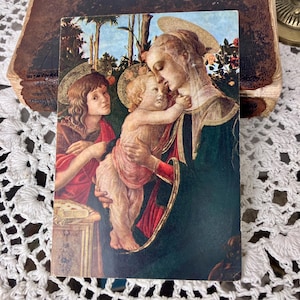 Carte Religieuse Authentique Vintage | Souvenir de Communion | Art Sacré | Collection