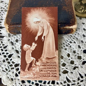 Authentische religiöse Vintage-Karte | Kommunion-Souvenir | Sakrale Kunst | Sammlung