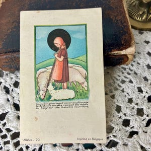 Authentische religiöse Vintage-Karte | Kommunion-Souvenir | Sakrale Kunst | Sammlung