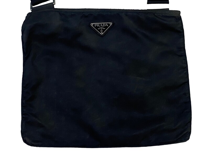 Vintage Authentic Prada Nylon Crossbody Messenger Bag Etsy