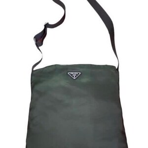 Prada nylon shoulder bag messenger black men's women's size  W32.5×H26×D4cm used
