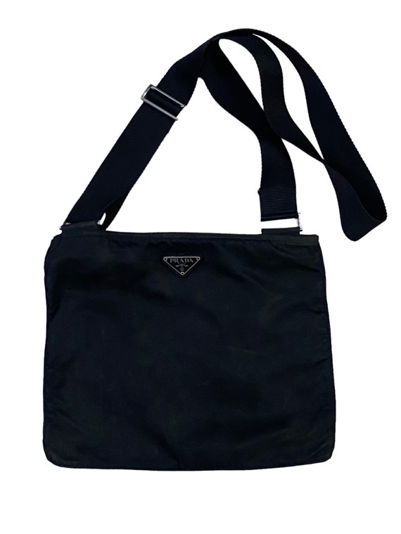 Prada Black Nylon Tessuto Flap Messenger Crossbody Bag ref.330779 - Joli  Closet