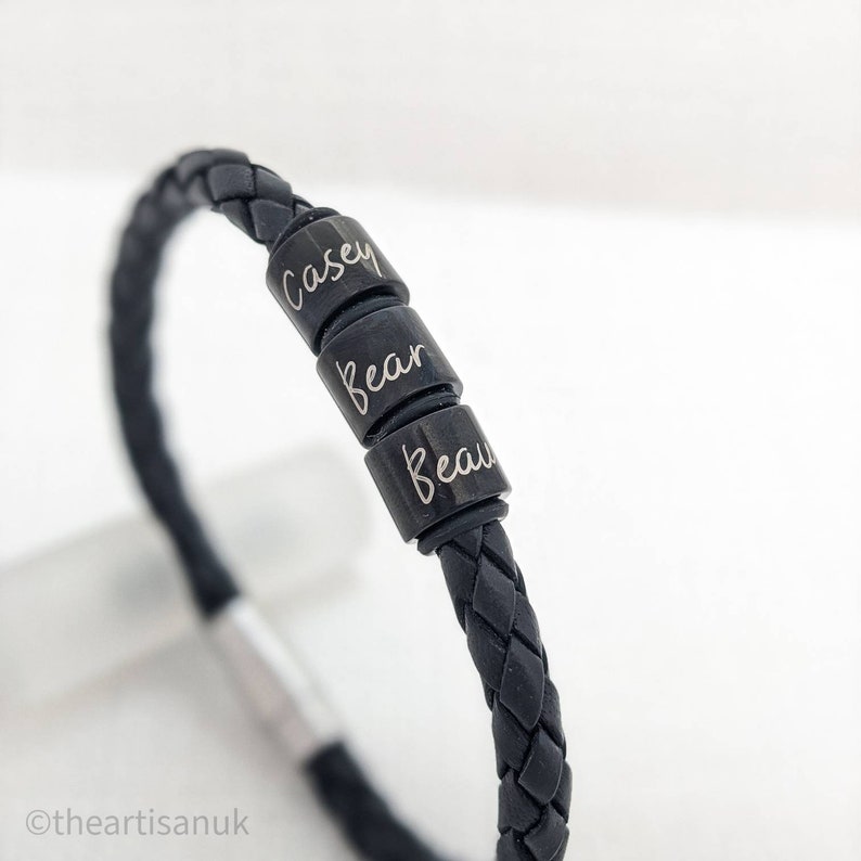 Personalised mens bracelet gift for men christmas gifts Etsy