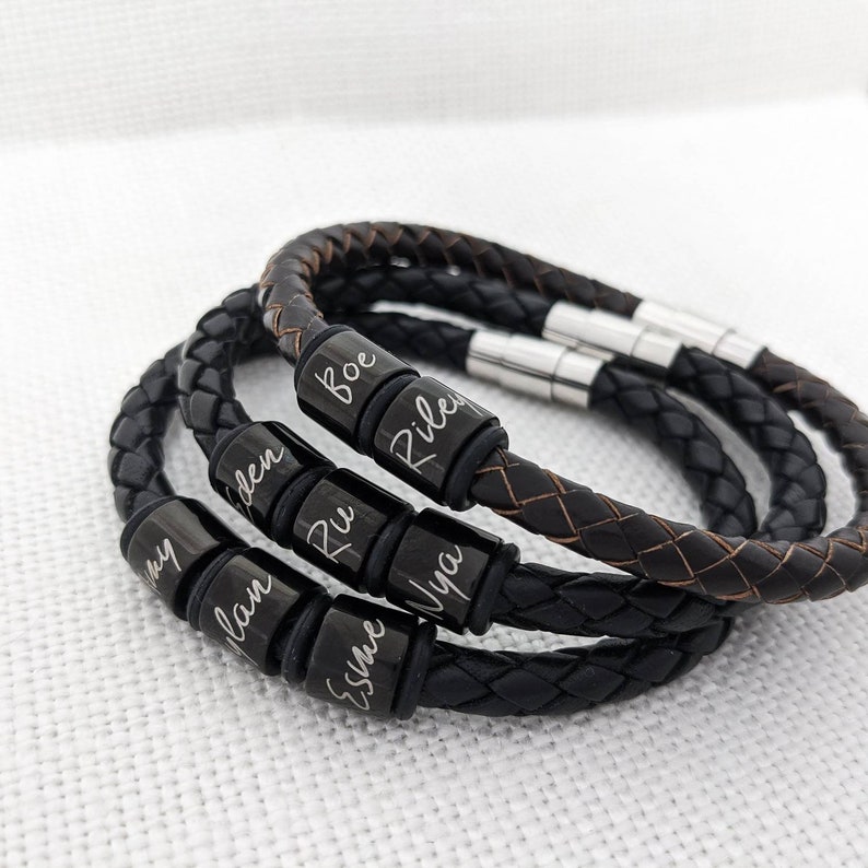 Personalised mens bracelet gift for men fathers day Etsy