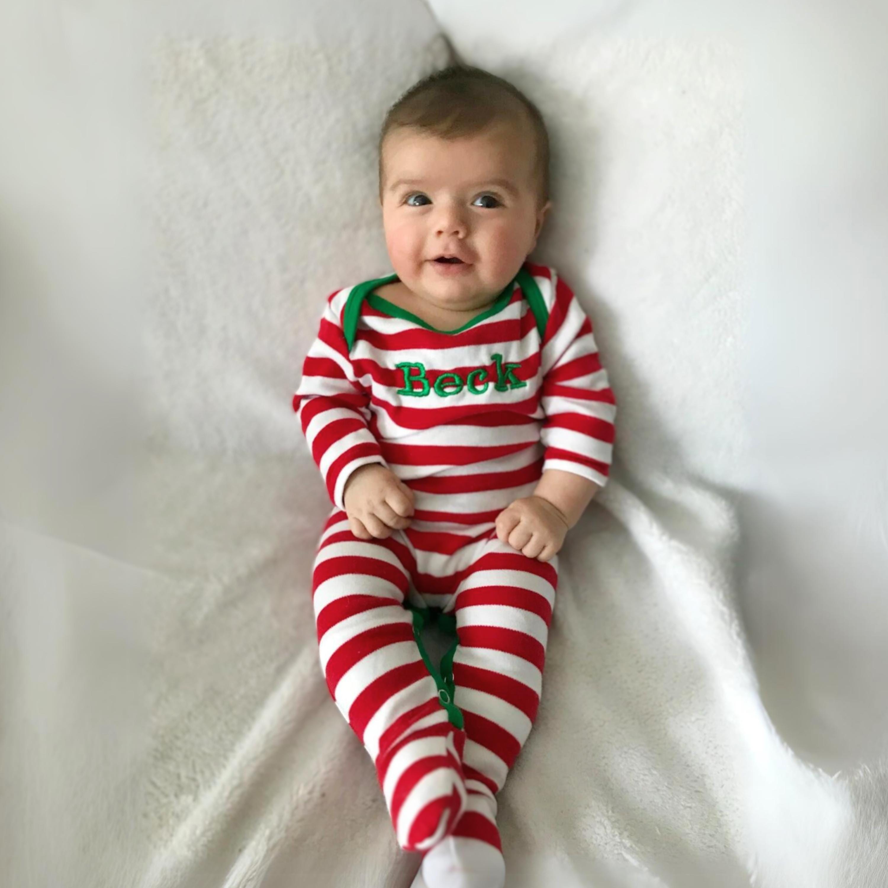 Monogrammed Kids Pjs Etsy
