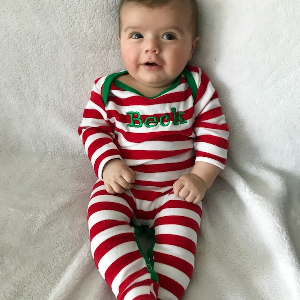 Custom Striped Christmas Pajamas