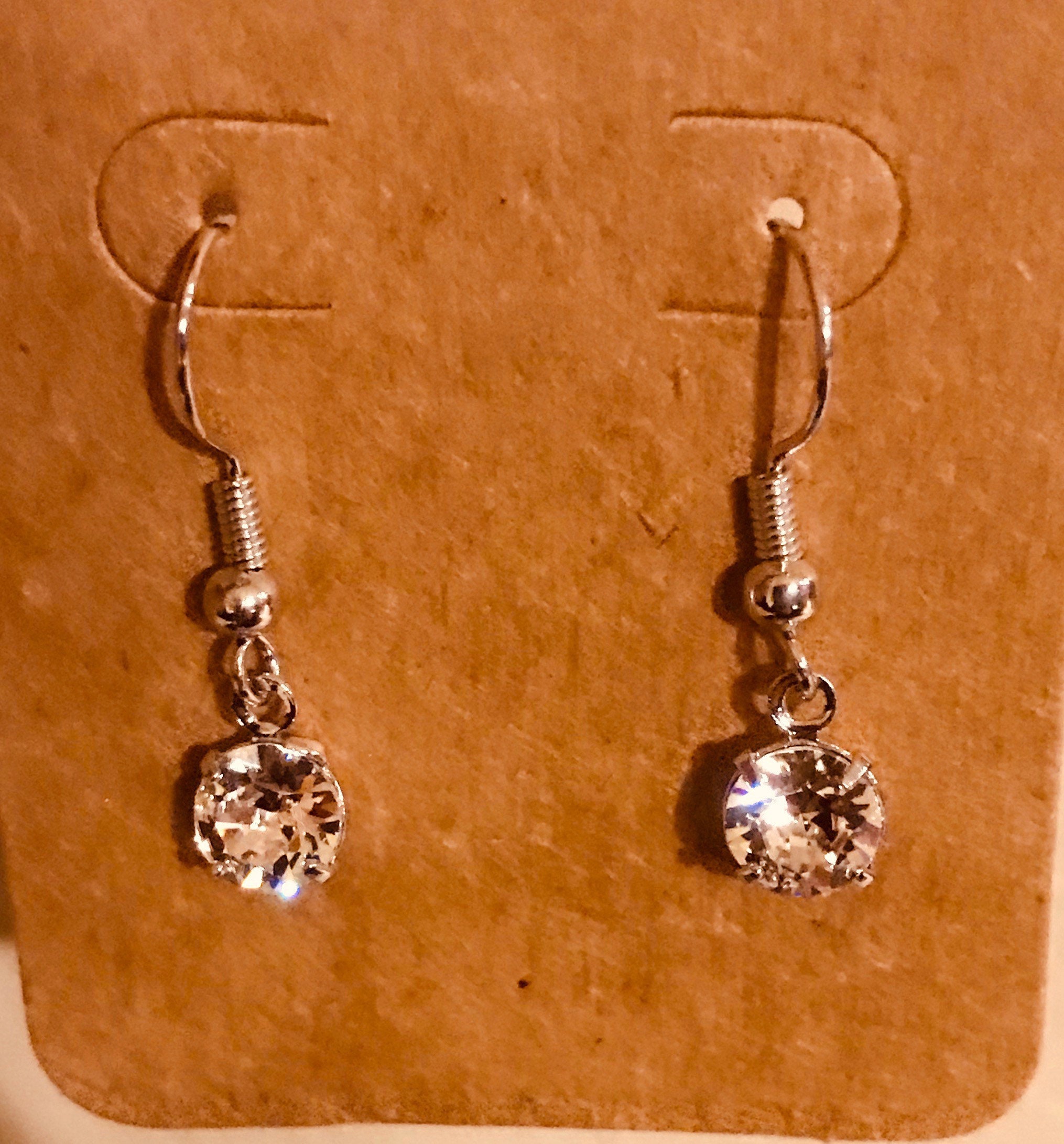 Handmade crystal hook earrings Etsy.de