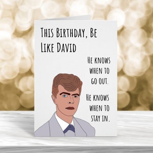 Happy Birthday Card, David Bowie Card, Card for Him, Card for Her ...