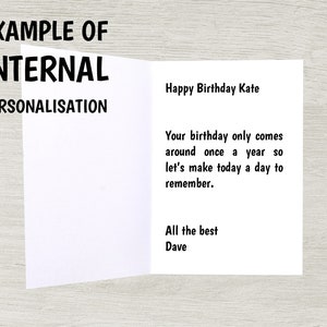 Birthday Card, Hap-pea Birthday to the other pea in my pod, Card for Him or Her, pea card, Funny Birthday Card image 2