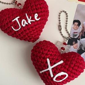 ROMANCE: UNTOLD XO inspired red heart crochet charm