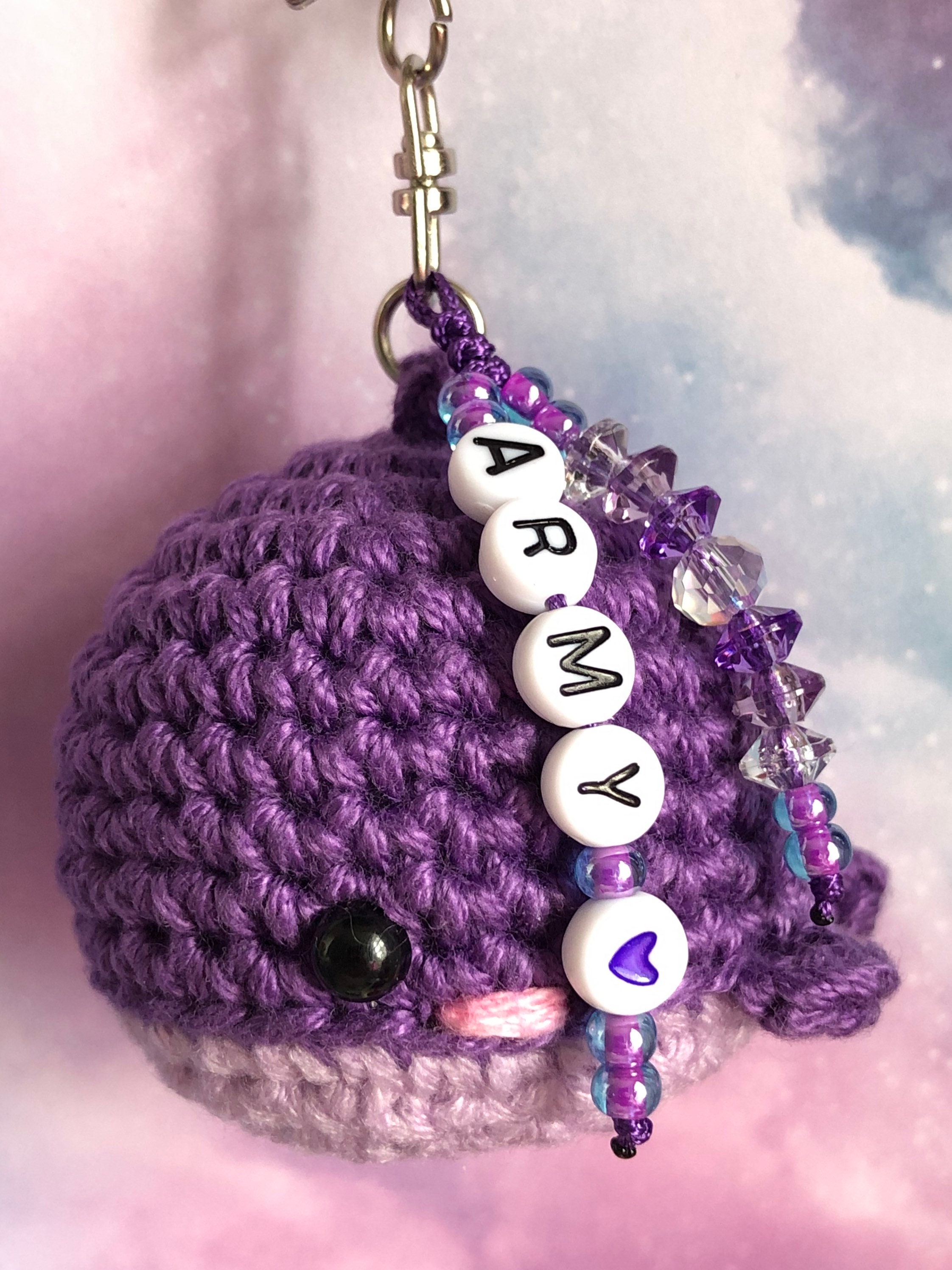 Toys BTS inspired purple whale key chain bag charm Toys & Games