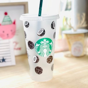 coconut starbucks cups / Christmas gift , hot cocoa cup  and Valentines day gift / coco cups / winter gift / Mother's Day gift