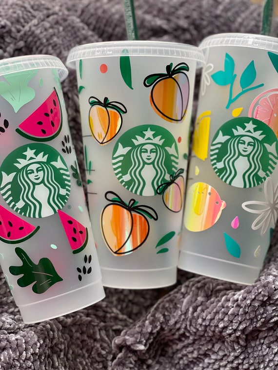 Fruits Starbucks Ice Cup Watermelon Cup Lemon Cup Peach Cup