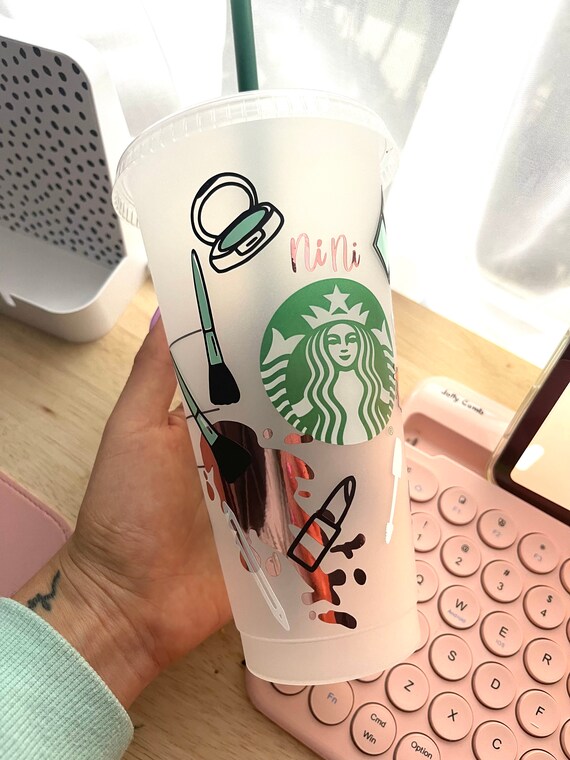 Makeup Theme Ice Starbucks Cup/ Christmas Gift and Secret Santa Gift  Personalized Gift for Her/ Mother Gift / Best Friend Gift / Wife Gift - Etsy