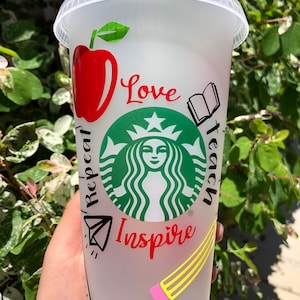 Teacher Appreciation Gift Starbucks Reusable Tumbler, Gifts for Teacher, Teacher Personalized Starbucks Cup, Fast Shipping/ valentines day
