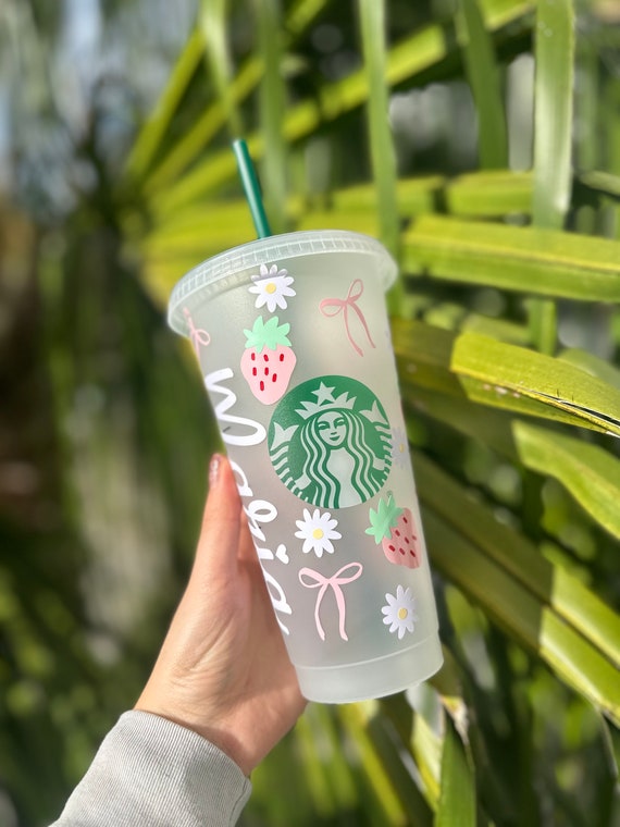 Custom Strawberry and Bow Hair Reusable Starbucks Tumbler for Coffee/  Valentine's Day Gift / Party Tropical /mom Gift / Mother's Day Gift - Etsy  Israel
