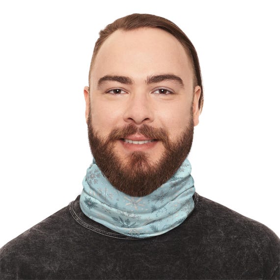 Neck Gaiter, Snowflake Pattern, Winter Apparel, Face Warmer