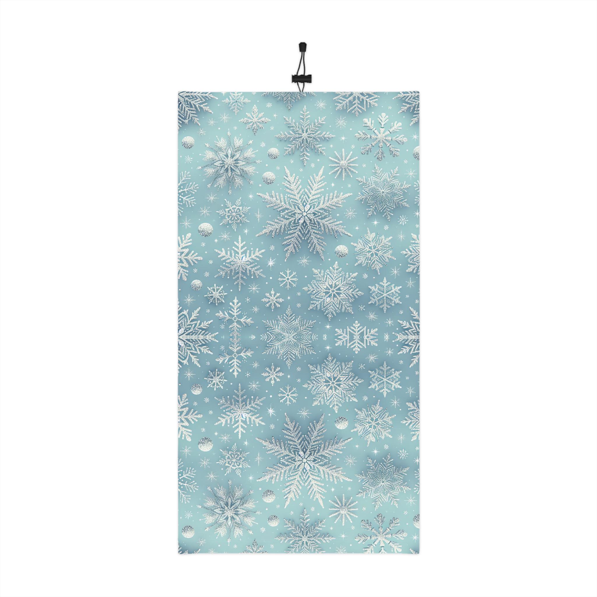 Neck Gaiter, Snowflake Winter Scarf, Frozen Neck Warmer, Ice