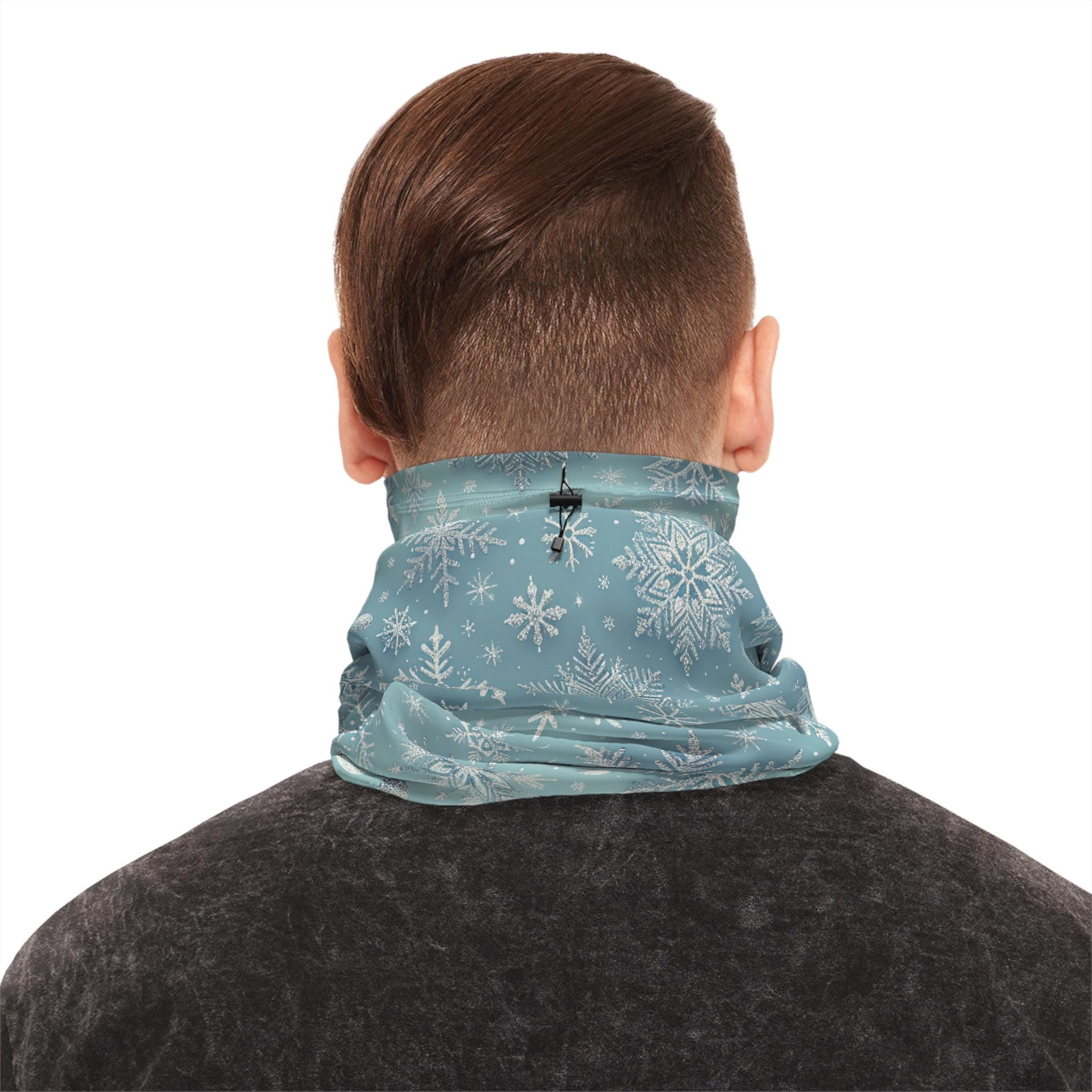 Neck Gaiter, Snowflake Winter Scarf, Frozen Neck Warmer, Ice